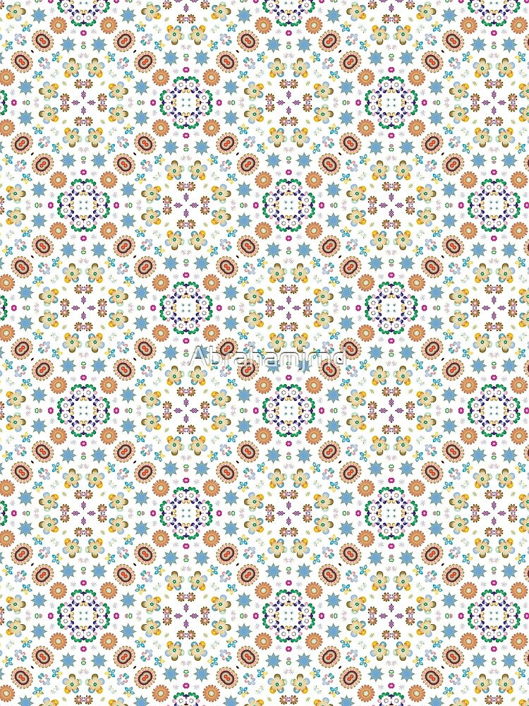 lovely things flowers prismatic floral design decorative seamless colorful repeat pattern by Abrahamjrnd
