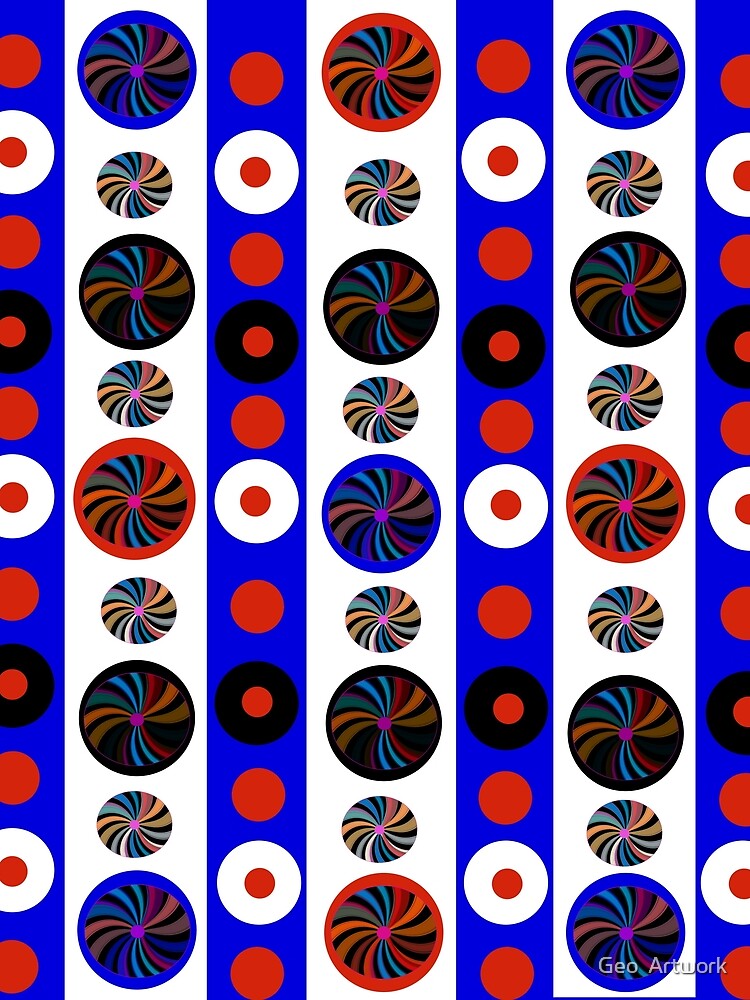 Cool Color Wheels Geometric Art Pattern Design by Geo  Artwork