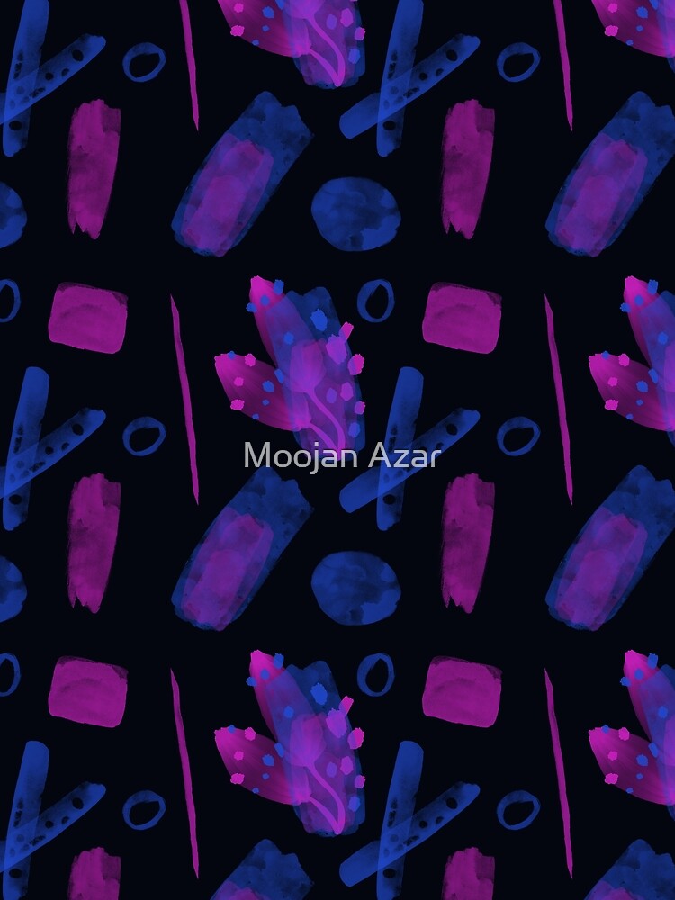 Blue Pink Pattern by Moojan Azar