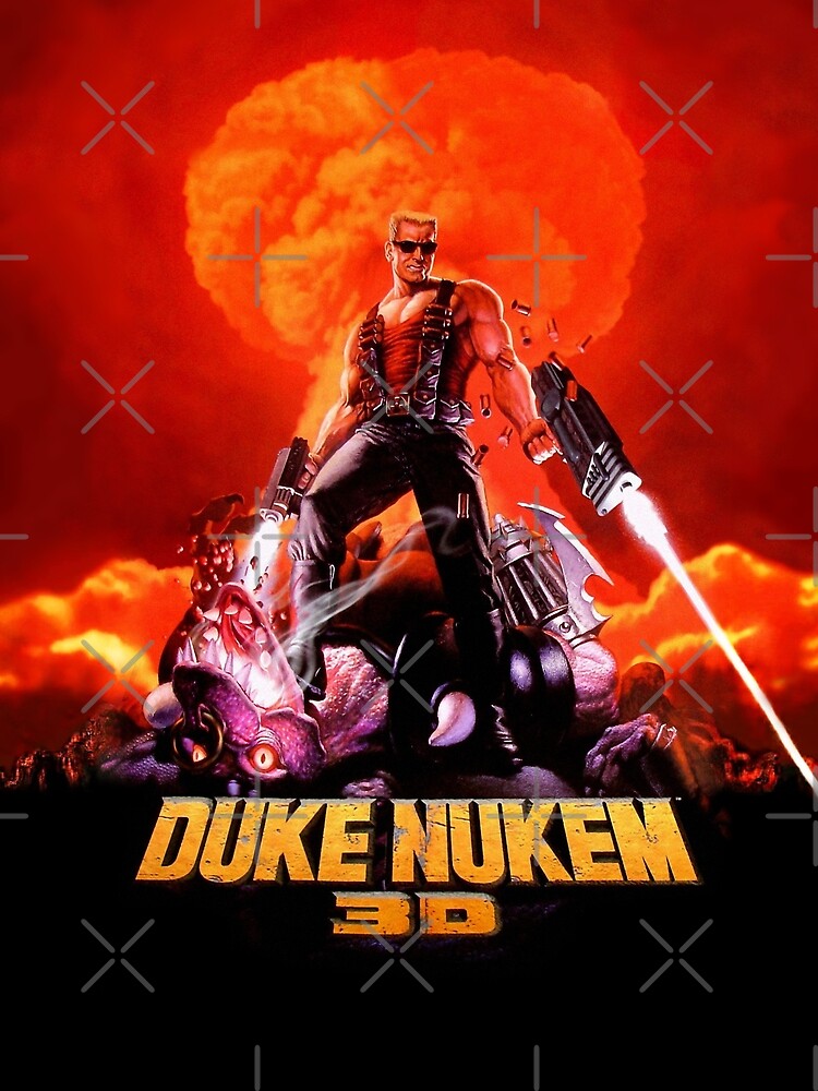 Duke Nukem 3D retro game print (High Contrast) by hangman3d