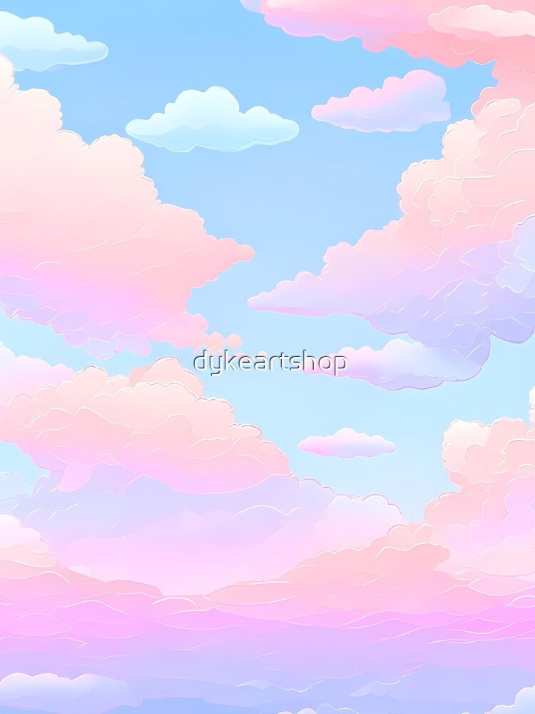 Pastel Cloud Fade Kawaii Art by Dyke Art