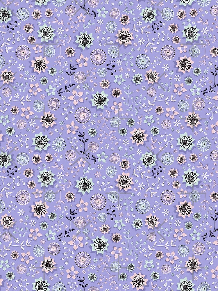 Cotton Candy Pastel Floral pattern by prirajdesigns