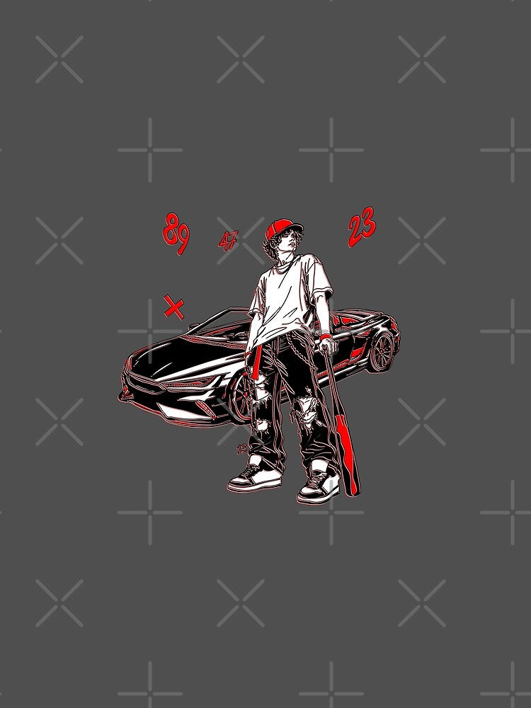 Urban Street Rebel with Sports Car – Graffiti Style Graphic by 4rpixs