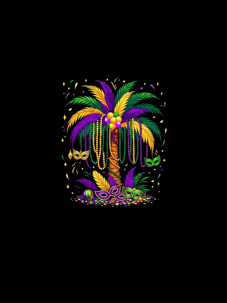 mardi gras Palm Tree Hawaiian  Men Women Kids by Boutkimaewab