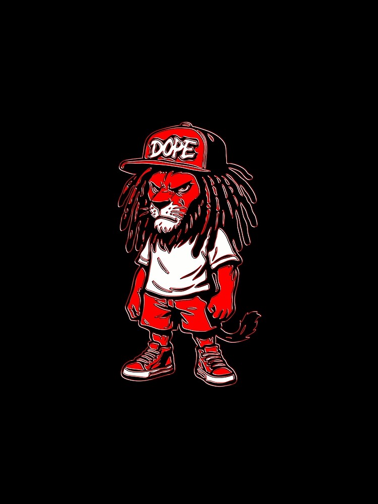 Dope Lion Streetwear Attitude Design by kallerqptart