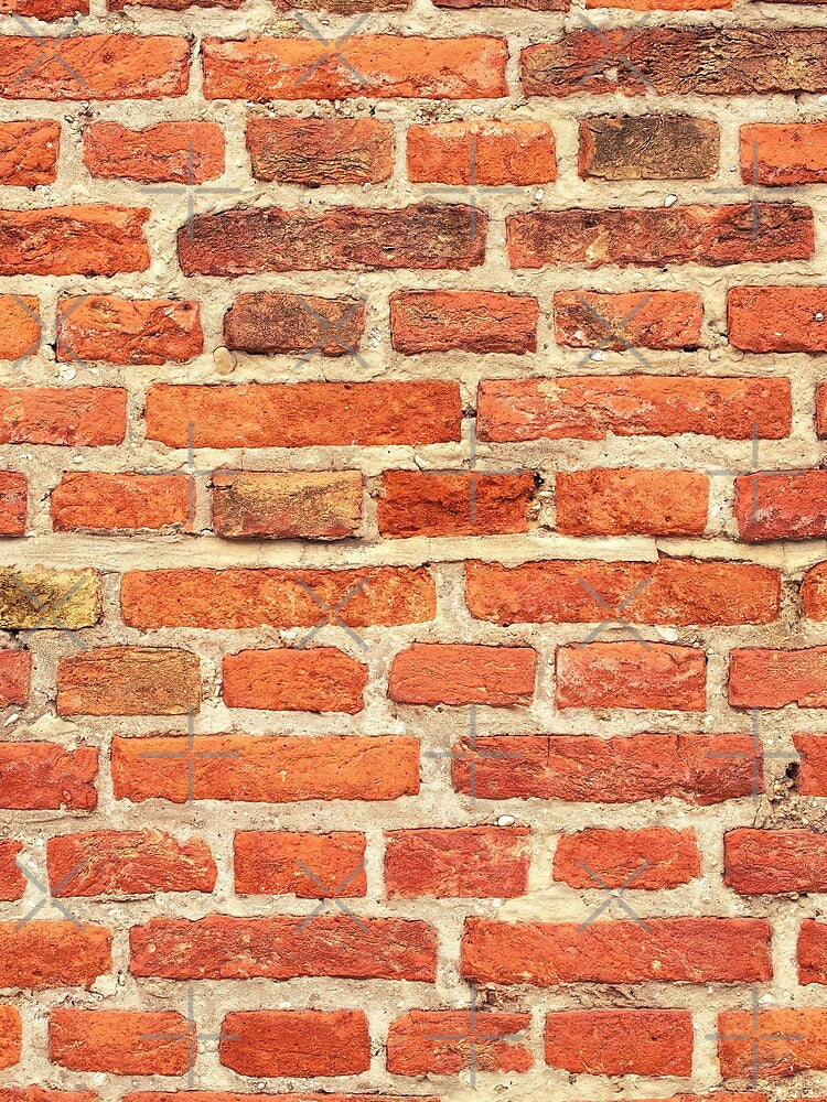 Red vinatge Brick wall pattern photography  - Brick print by anzus13carlett