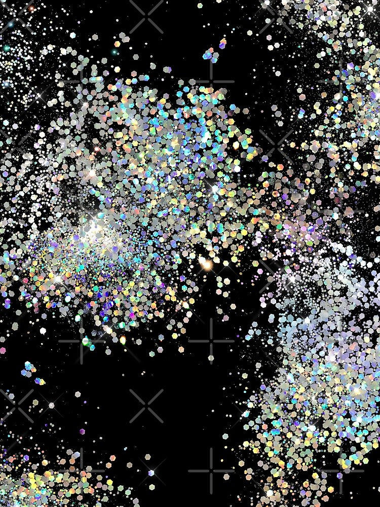Black and Multicolor Sequins Faux by WOW TeesAndThings