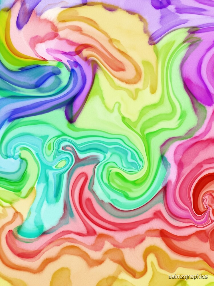 Colorful waves | Abstract Art | Watercolor by saimzgraphics