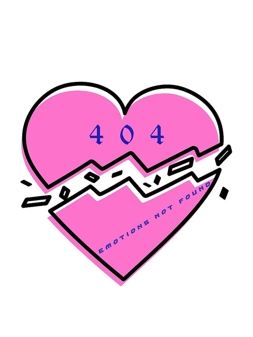404 Broken Heart Unisex Cotton Tee - Trendy Graphic Shirt for Casual Outfits, Gift for Friends, Birthday - Streetwear Men - Streetwear Women by UsandCoDesigns