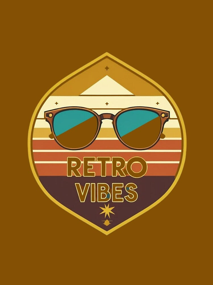 Retro Vibes Sunglasses - Vintage Summer Aesthetic Design. by LunaPrintCo Unisex , , , Long Sleeve Tee