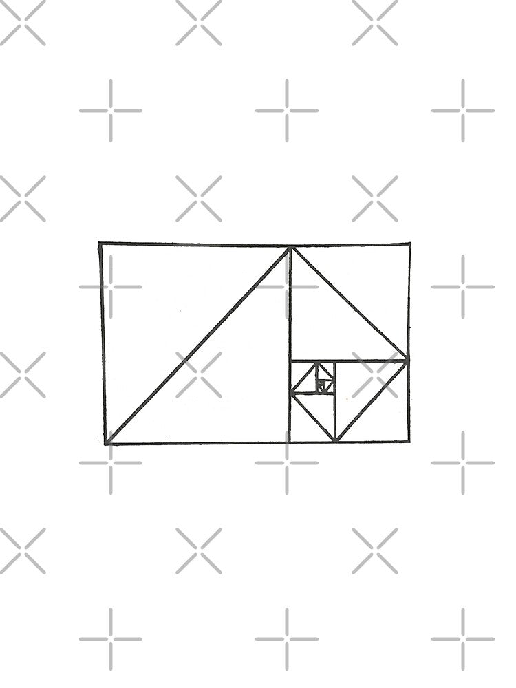 Minimalist Spiral Rectangle Black & White Sketch Available as a Sticker, Print, and Apparel by JaidenBirdie