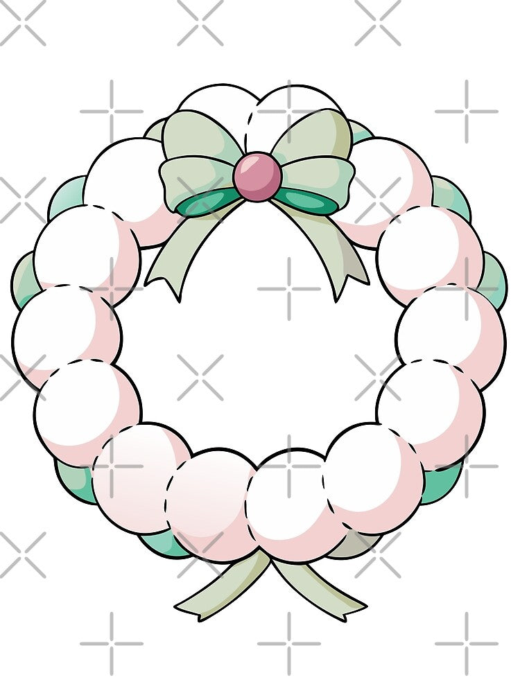 Fluffy Cotton Ball Wreath with Pastel Accents by omerfdln34