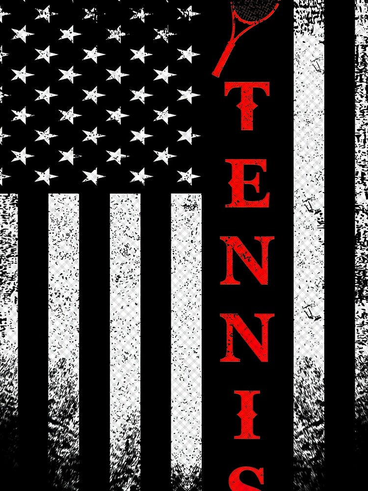 Vintage USA Tennis American Flag For Men Women Kid Cool Gift by andrahortyanan