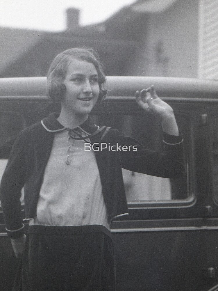 Vintage Girl with Car by BGPickers