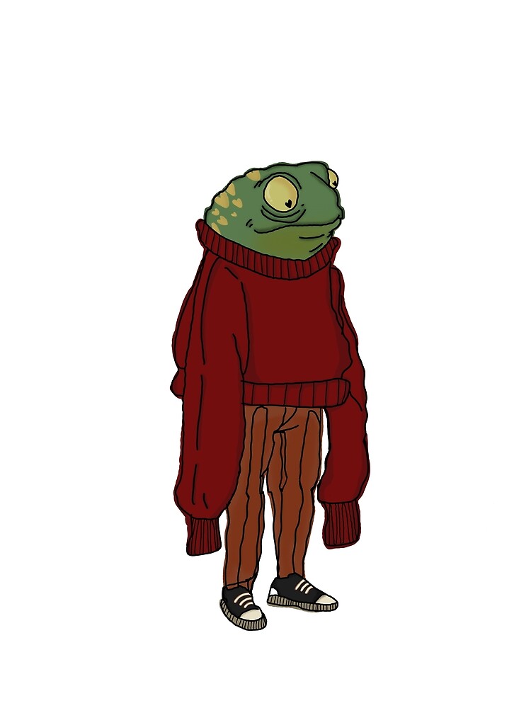 Frog in oversized sweater by AnnaNoor
