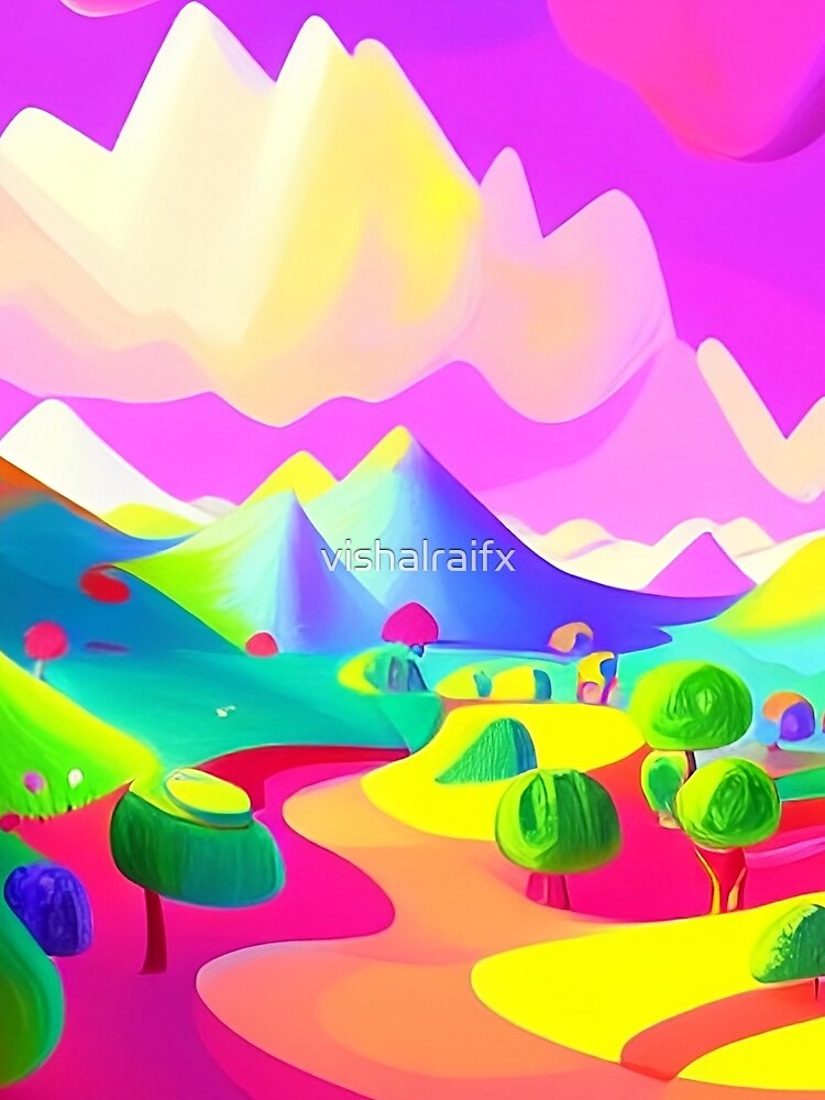 Colorful surreal landscapes scenery with vibrant colors 29 by vishalraifx