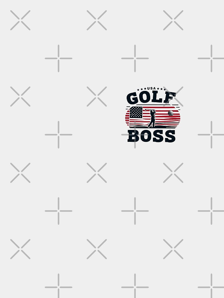 Cool Vintage USA Themed Silhouette Golf Boss Design by Daqomm
