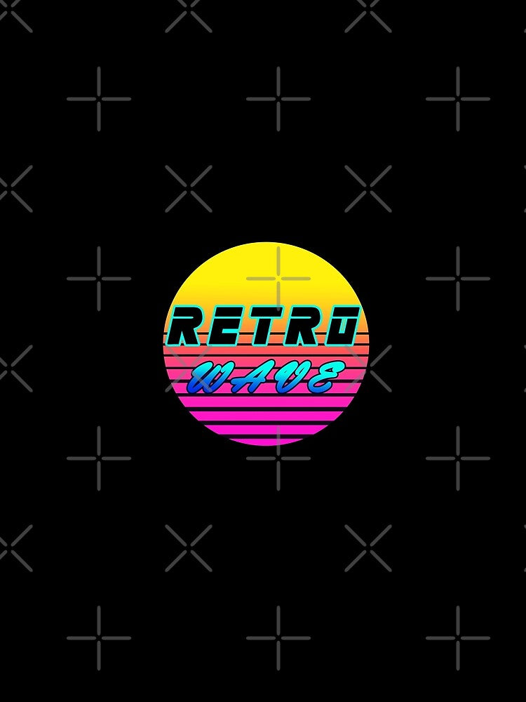 RETRO WAVE,STYLE SYNTH WAVE 80S Theme, Patterns by enigma3a Unisex , , , Long Sleeve Tee