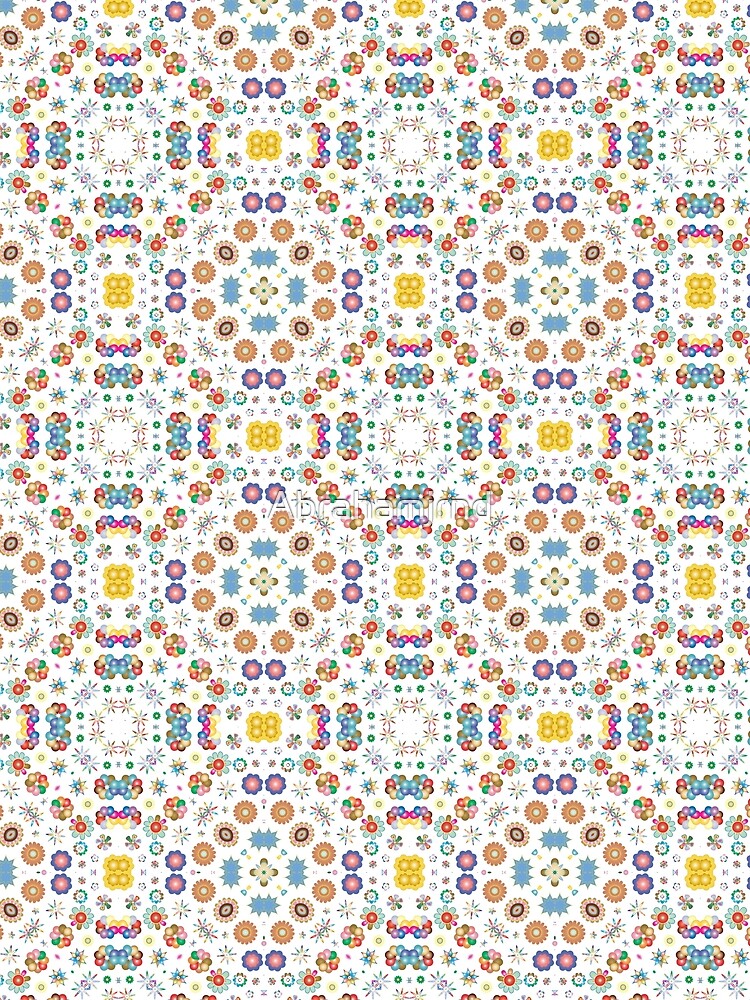 flowers pattern colorful floral seamless repeat by Abrahamjrnd