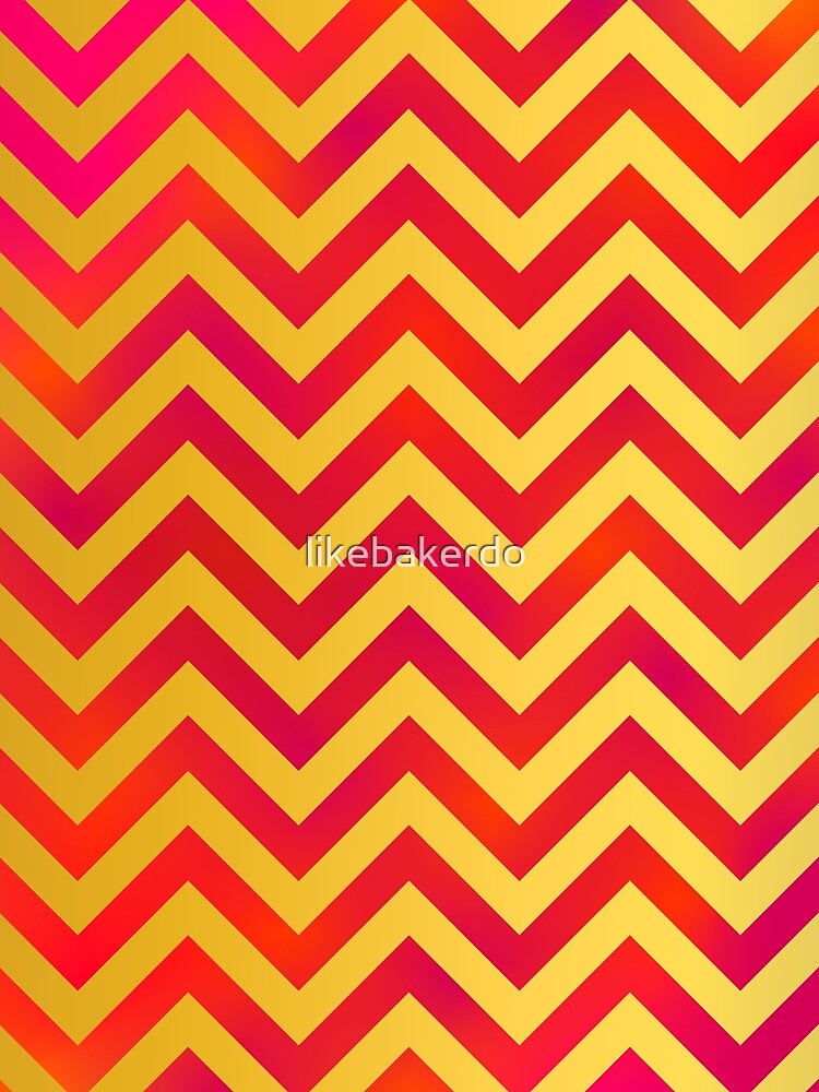 Chevron gold and red color gradient pattern by likebakerdo