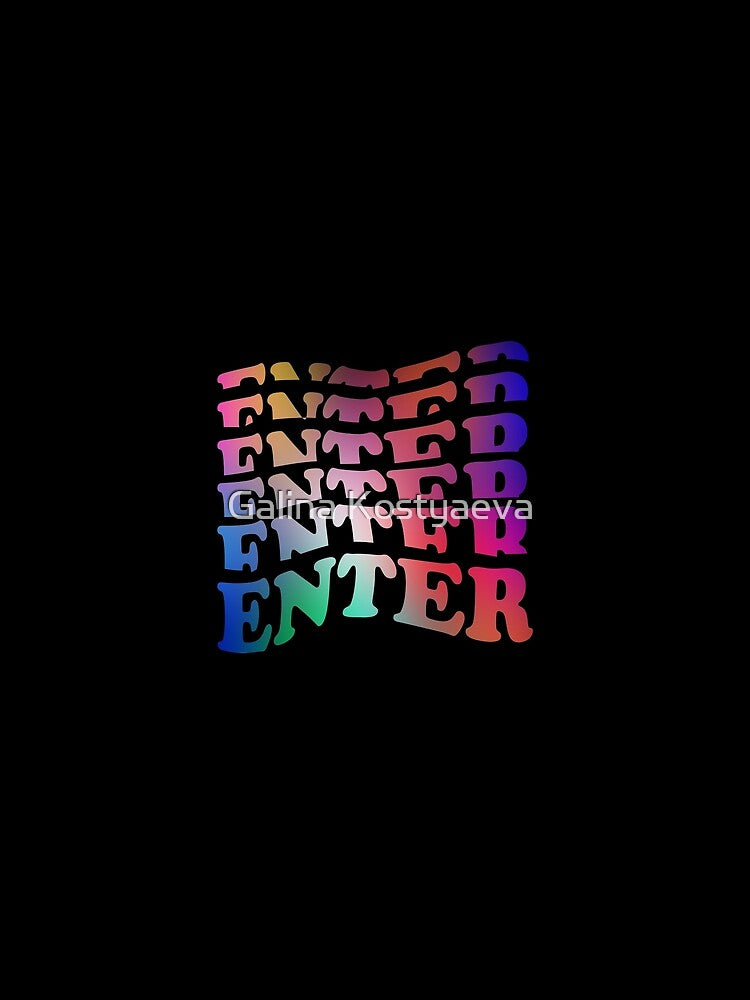 ENTER: Design for gamers clothes and t-shirts by Galina Kostyaeva