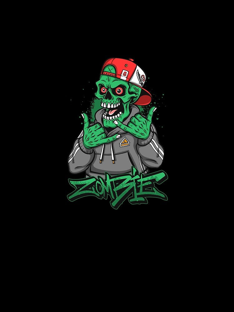Zombies Streetwear Graffiti Hip Hop Zombie Skull Urban Horror Art by DERA RAY