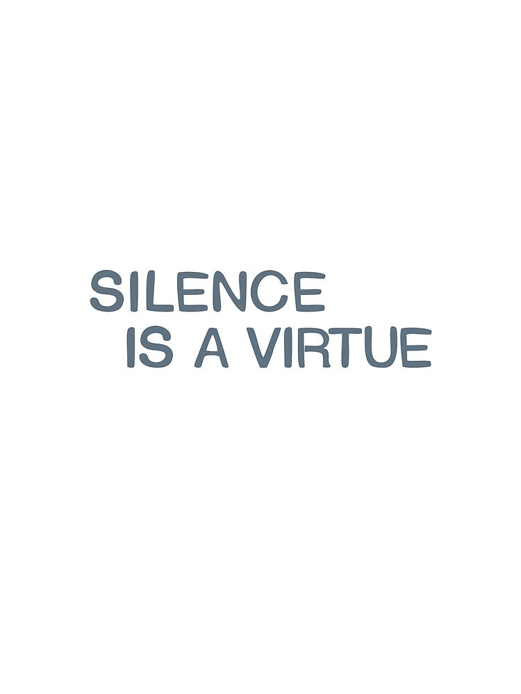 Silence is a virtue. Two lines. by amegaitdesign