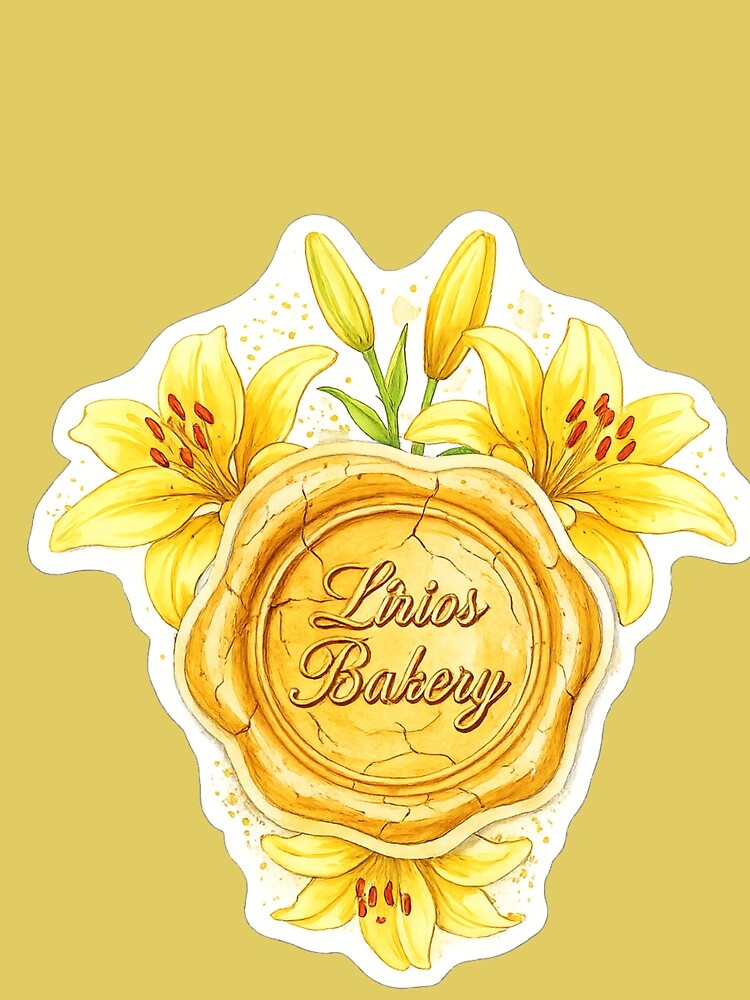 Lilies Bakery official seal with flowers sticker. by LiriosLand