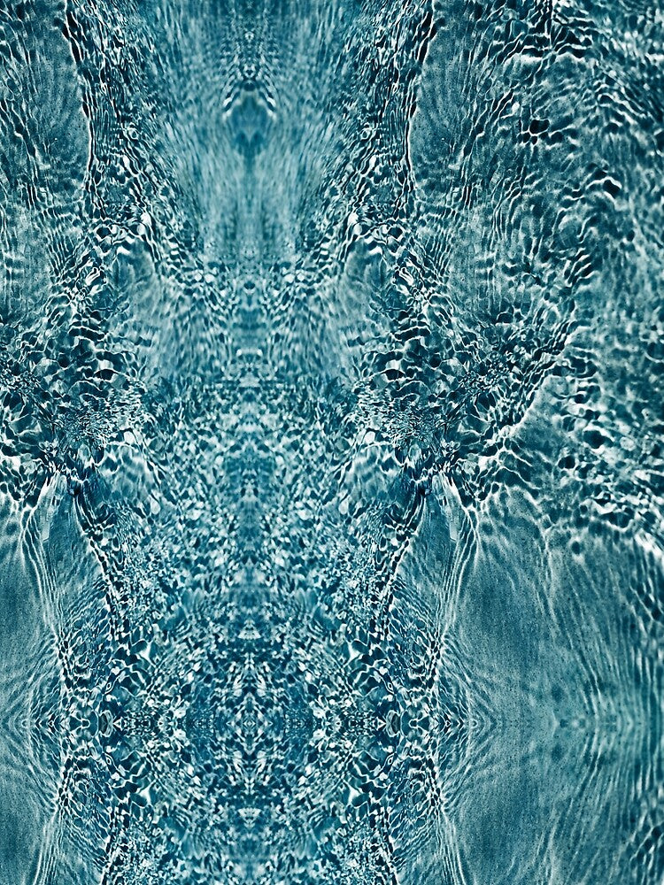 Water motif, reflection in blue. by Psilographics