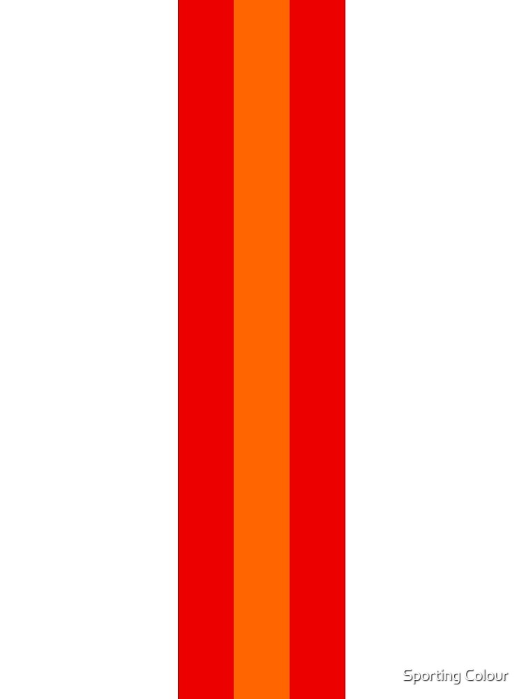 Retro American Football Stripes Tampa Bay White, Red, Orange by Sporting Colour
