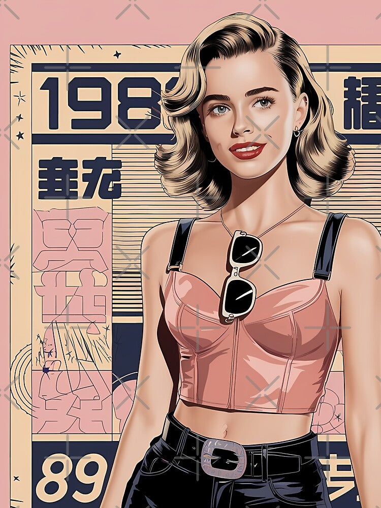 An Old Imaginary Poster of an Imaginary Artist behind a poster by P2Genies