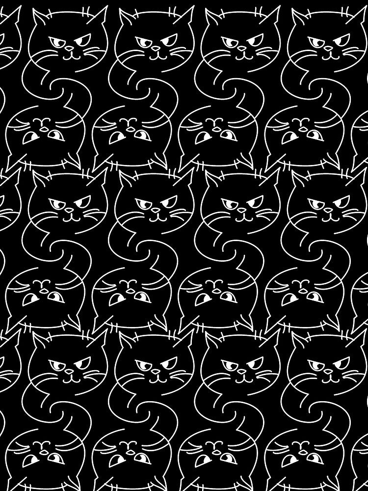 Cat Line Art Pattern by mrtraz