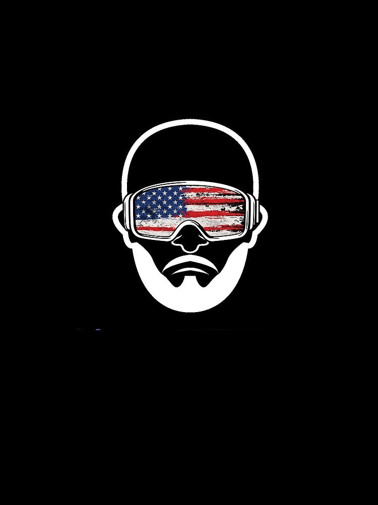 Cool skiing helmet USA Men by AgnesMBrae
