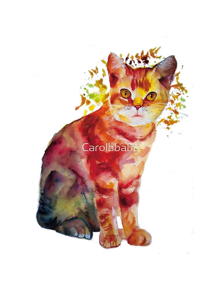 Watercolor Cat by Carolbbaby