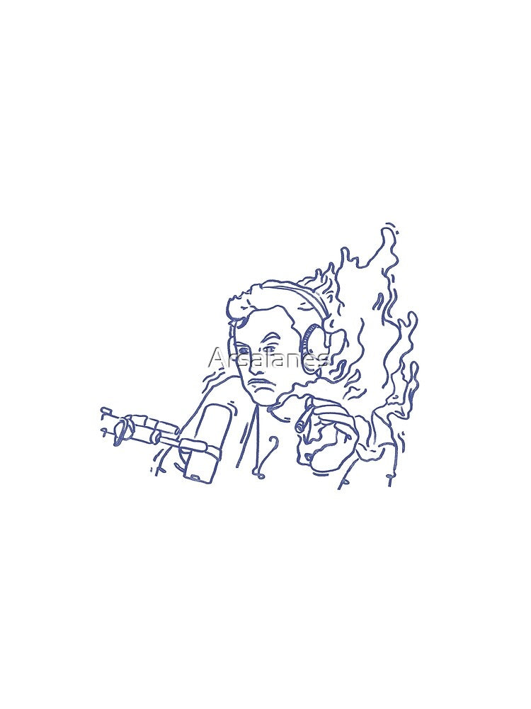Elon Musk Smoking ! Line art Minimalist design by Arsalanes