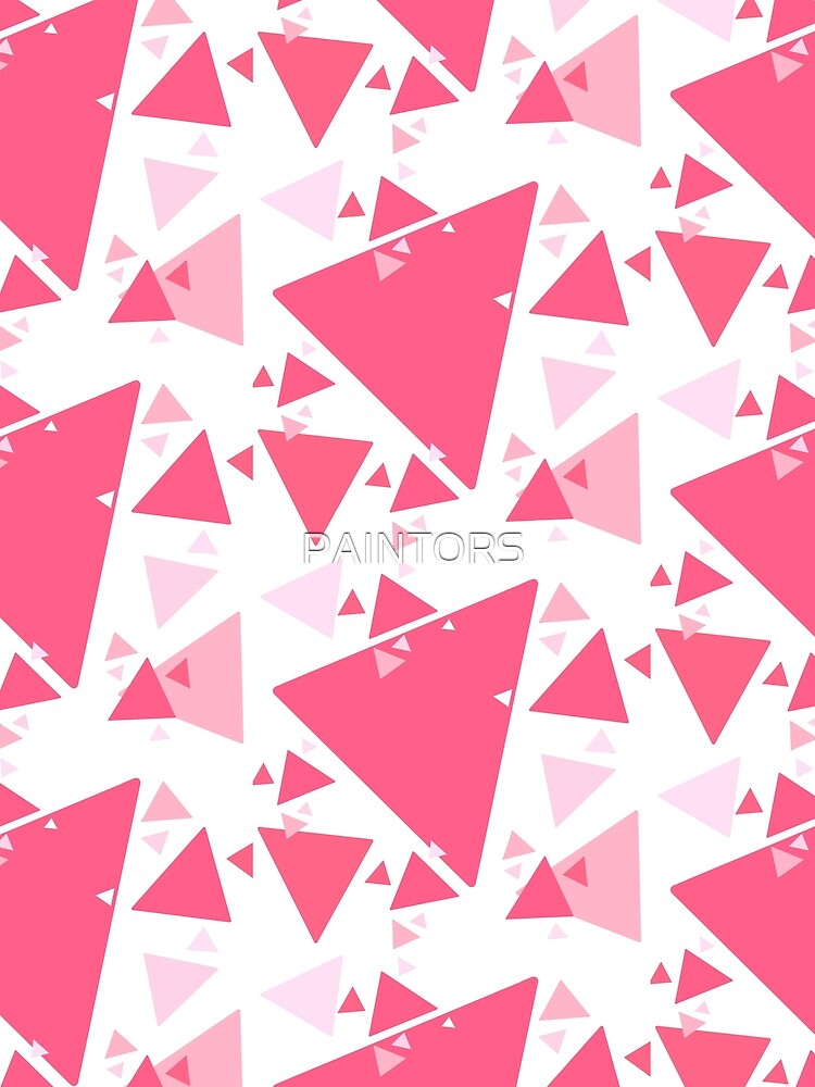 Triangle pattern, Pink triangle, by PAINTORS