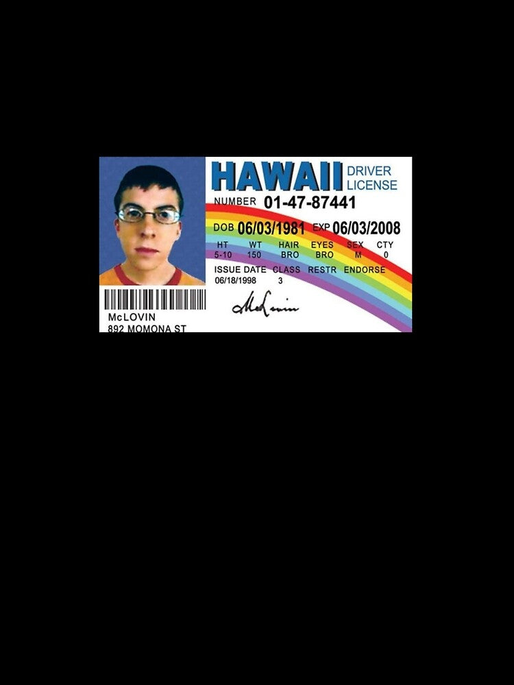 McLovin High Quality Classic And sticker Hawaii by anasatofe