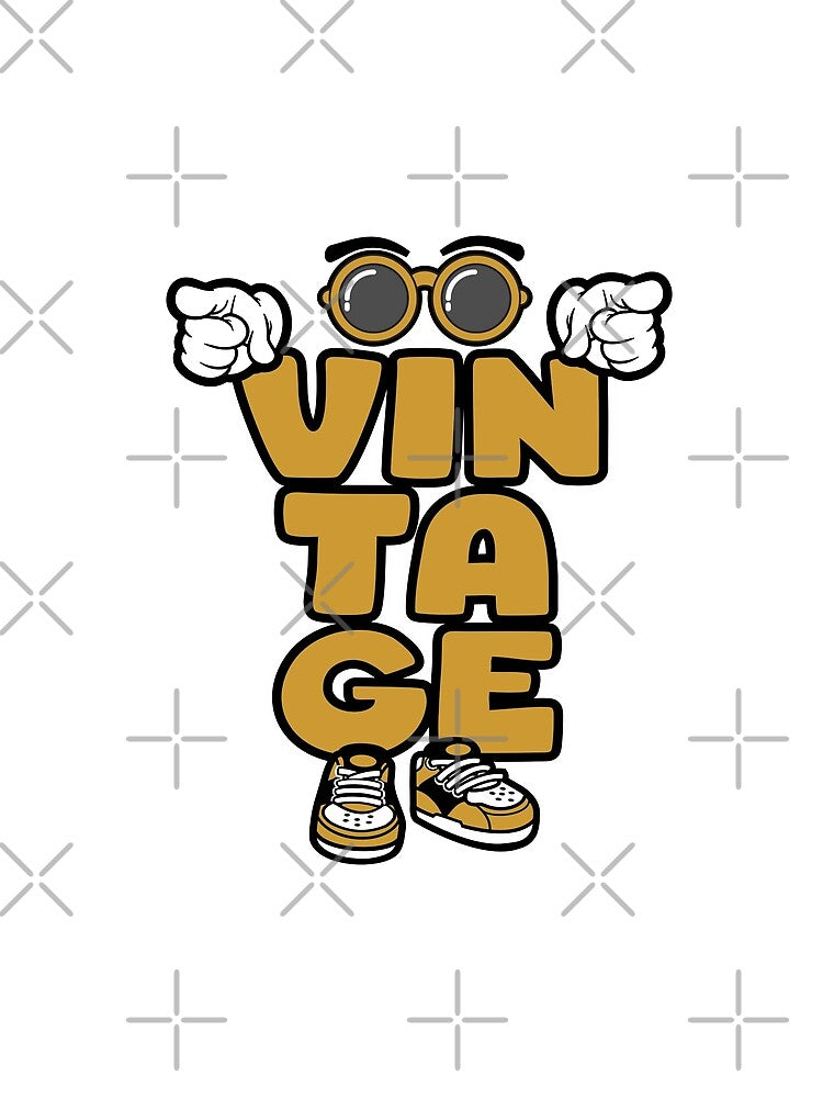 Vintage - ICONIC Words Character Bold Retro by NFTWords