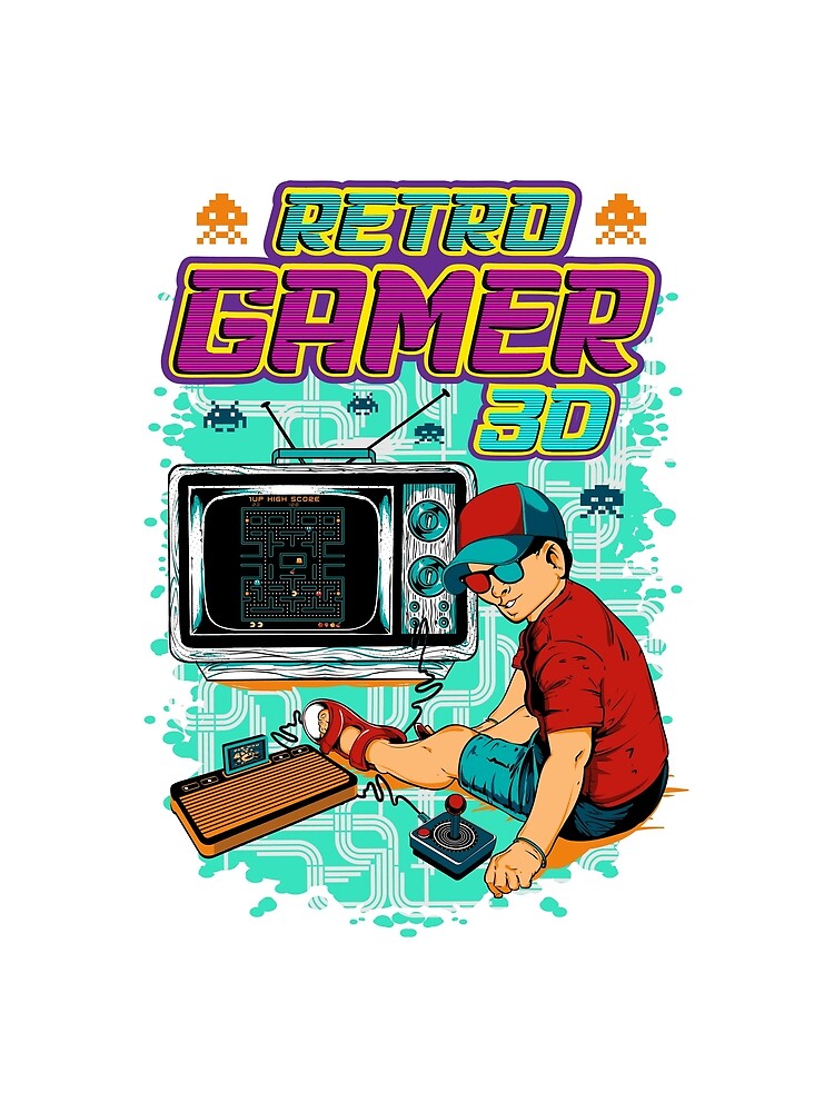 Retro Gamer by Taz-Clothing Unisex , , , Long Sleeve Tee