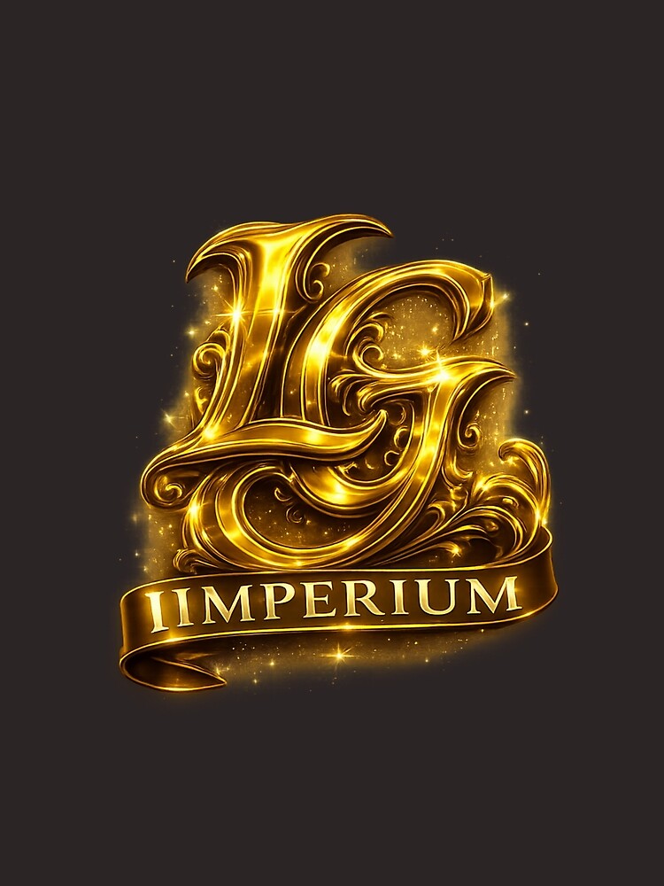 Luxury Gold LG Imperium Logo Shirt, Premium Streetwear Design, Royal Monogram Graphic Tee, Elegant Urban Fashion by Falcoreale