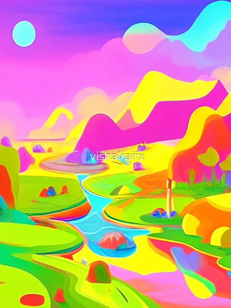 Colorful surreal landscapes scenery with vibrant colors 55 by vishalraifx