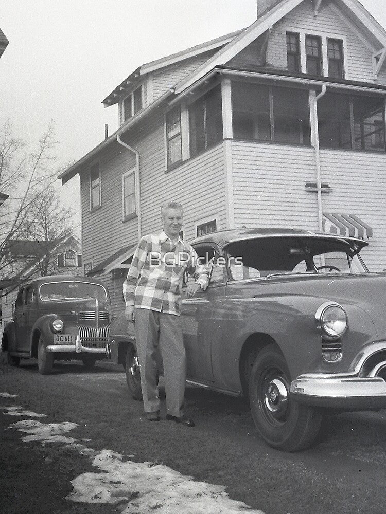 Vintage Man with Car by BGPickers