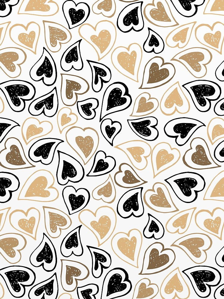 Hand Drawn Hearts Background by della95