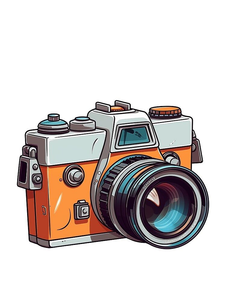 Retro Camera by Dlash Unisex , , , Long Sleeve Tee