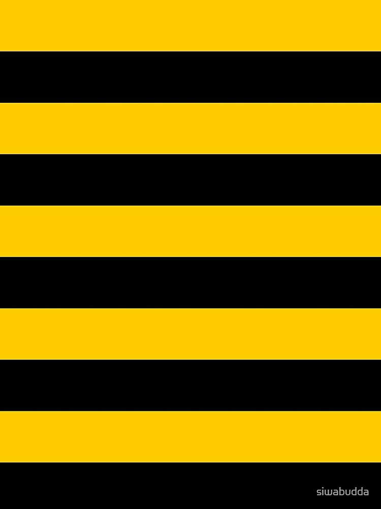 Bee pattern black and yellow stripes by siwabudda