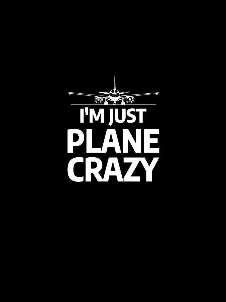 Im Just Plane Crazy Funny Airplane Pilot Loves Aviation Pullover Hoodie by rturuytuyt