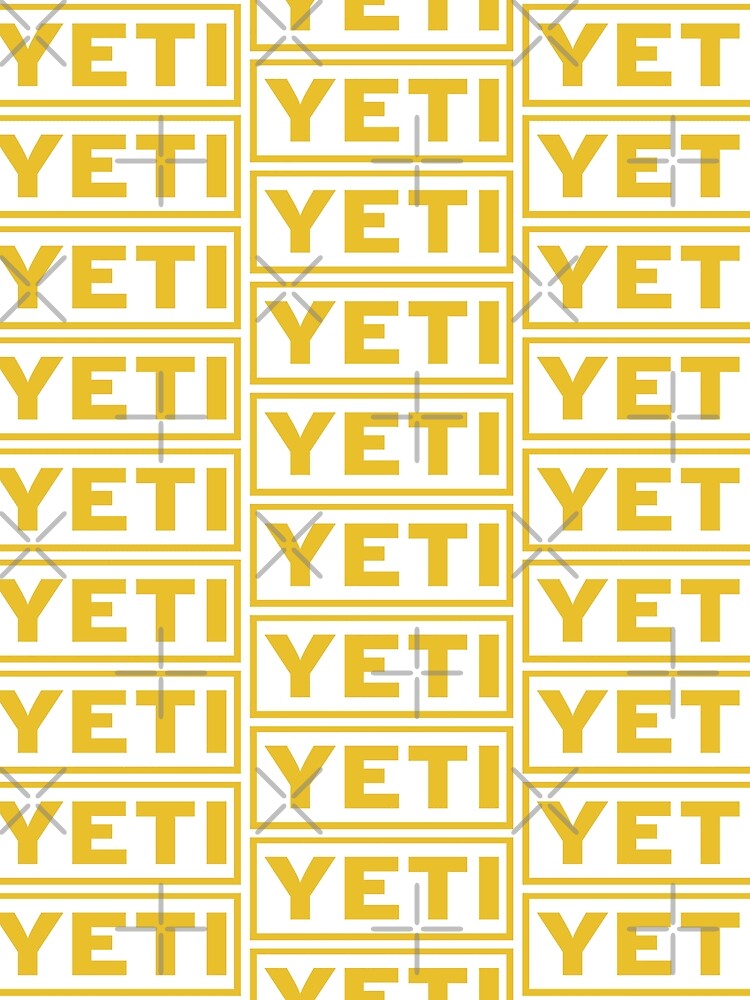 Yeti cool outdoors camping box logo brick white and yellow by Kludoman