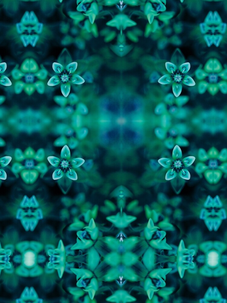 Flower magic in turquoise by Psilographics