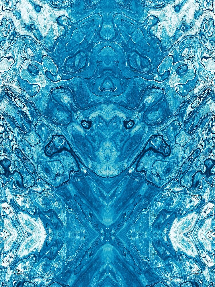 Reflection with alien in blue by Psilographics