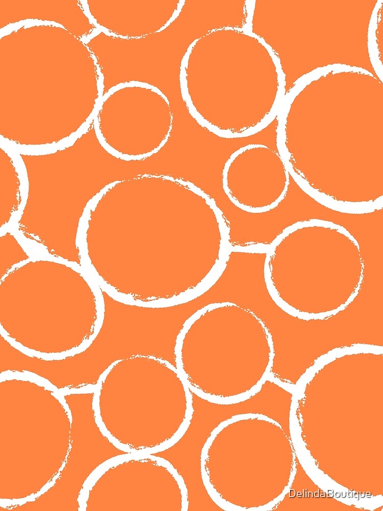 orange white freehand circles by Delinda Graphic Studio